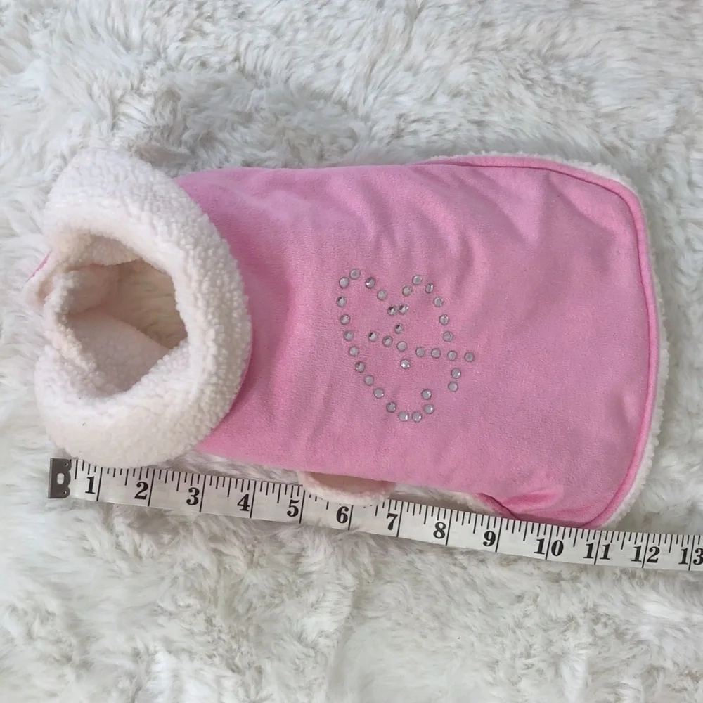 2005 Barbie Pet Pal Corp Pink Faux Suede Shearling Small Pet Sherpa Vest